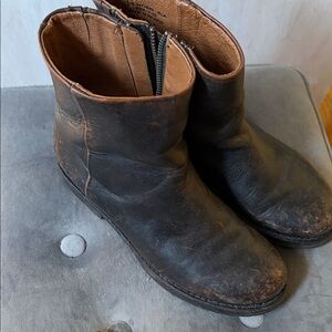 Frye Distressed Black Leather Boots